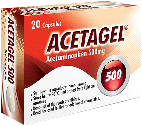 استامینوفن  500mg کپسول با روکش ژلاتینی خوراکی