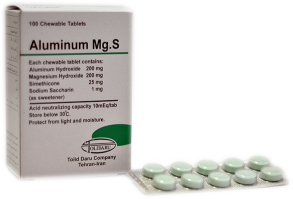 آلومینیوم/ منیزیم/سایمتیکون  200mg/200mg/25mg قرص جویدنی خوراکی