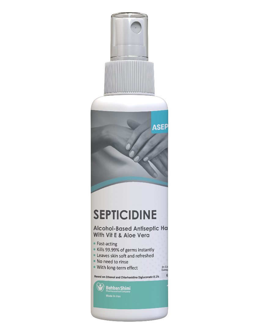 اسپری ضد عفونی کننده ی دست سپتی سیدین 125mL